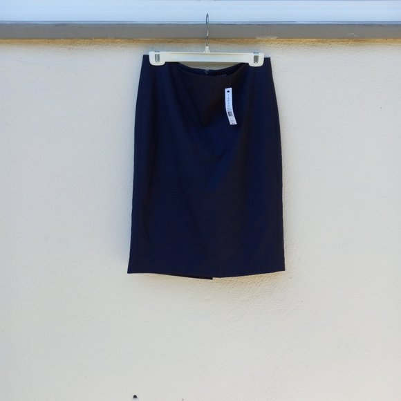 NWT Theory Navy Wool Pencil Skirt Size 10 Career Office Capsule Work Classic - Picture 14 of 15